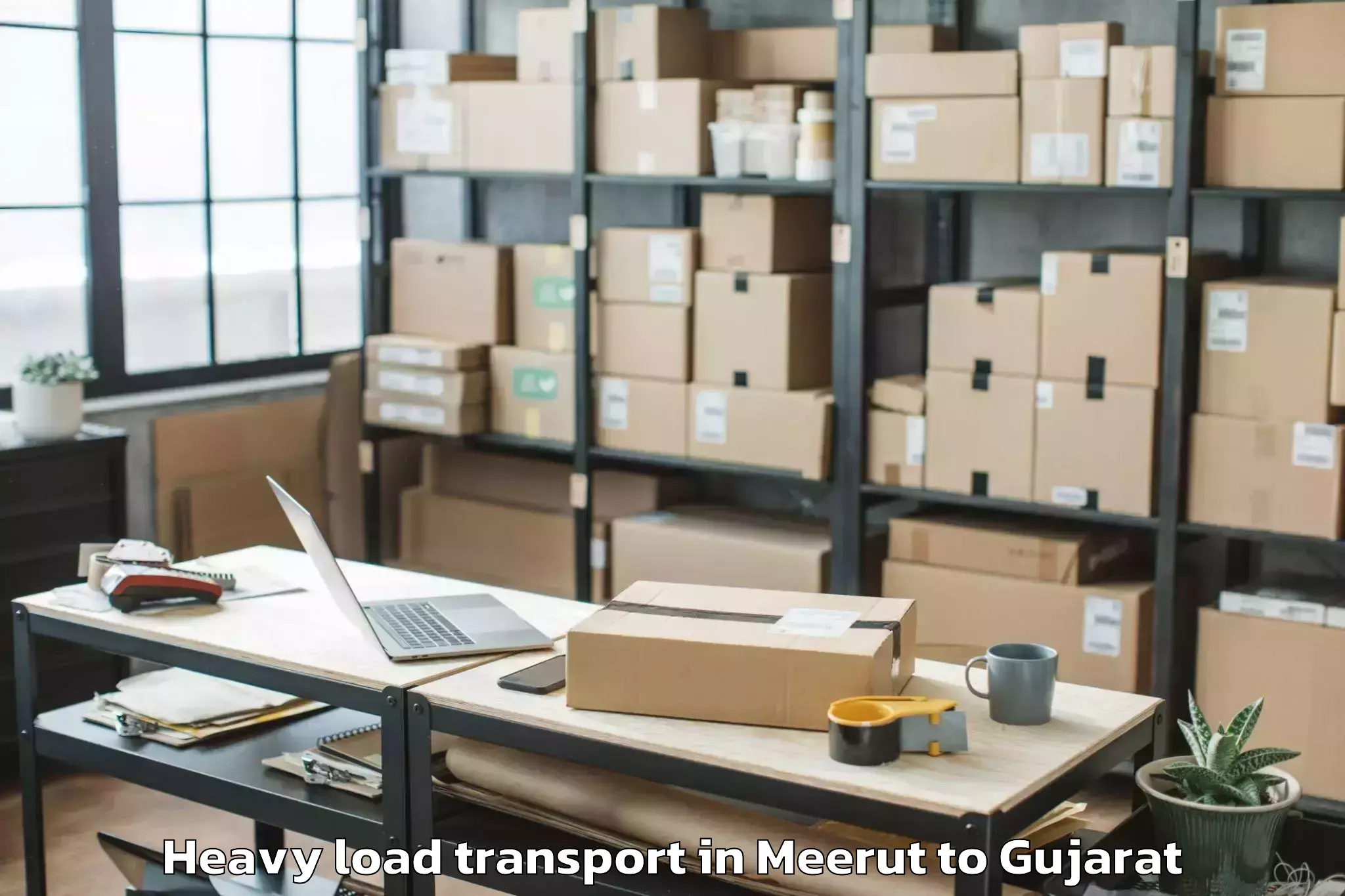 Easy Meerut to Udhana Heavy Load Transport Booking